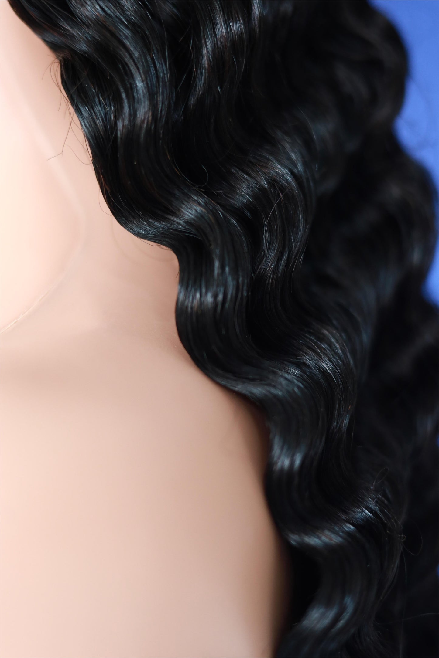 26"-40" Deepwave Natural color wig